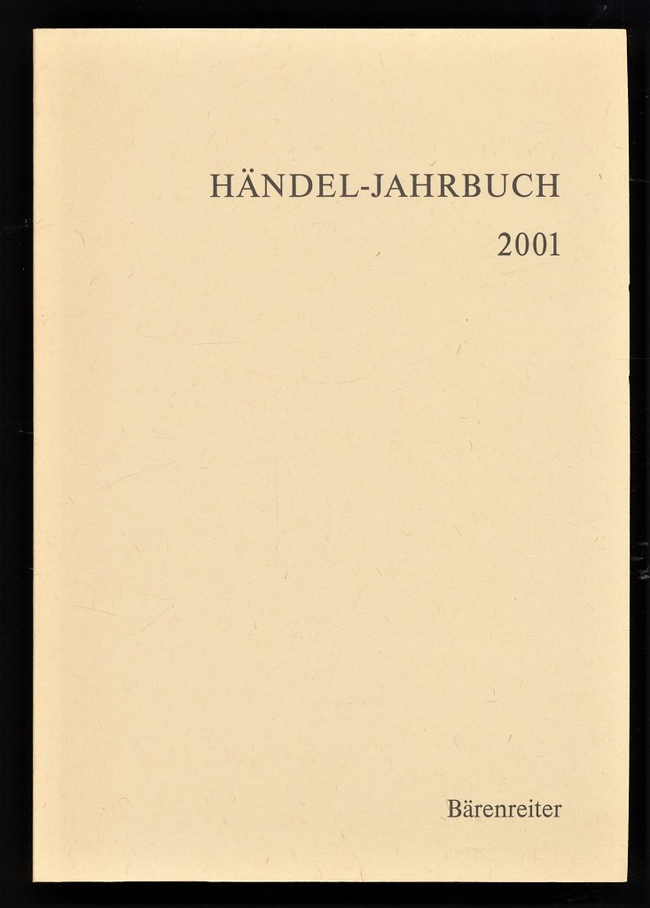 Händel-Jahrbuch 47. Jahrgang 2001