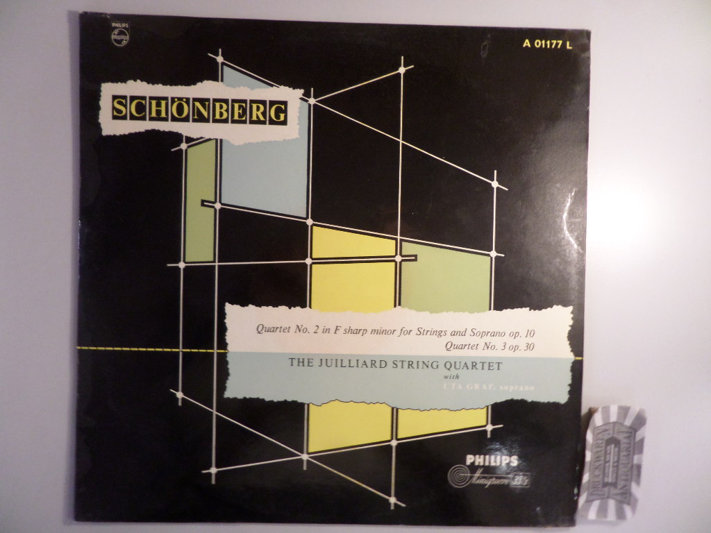 Schönberg: Quartet No. 2, Op 10 / Quartet No. 3, Op. 30 [Vinyl, LP,  A 01177 L]. Streichquartett Nr. 2, Op. 10 / Streichquartett Nr. 3, Op. 30. Mono.