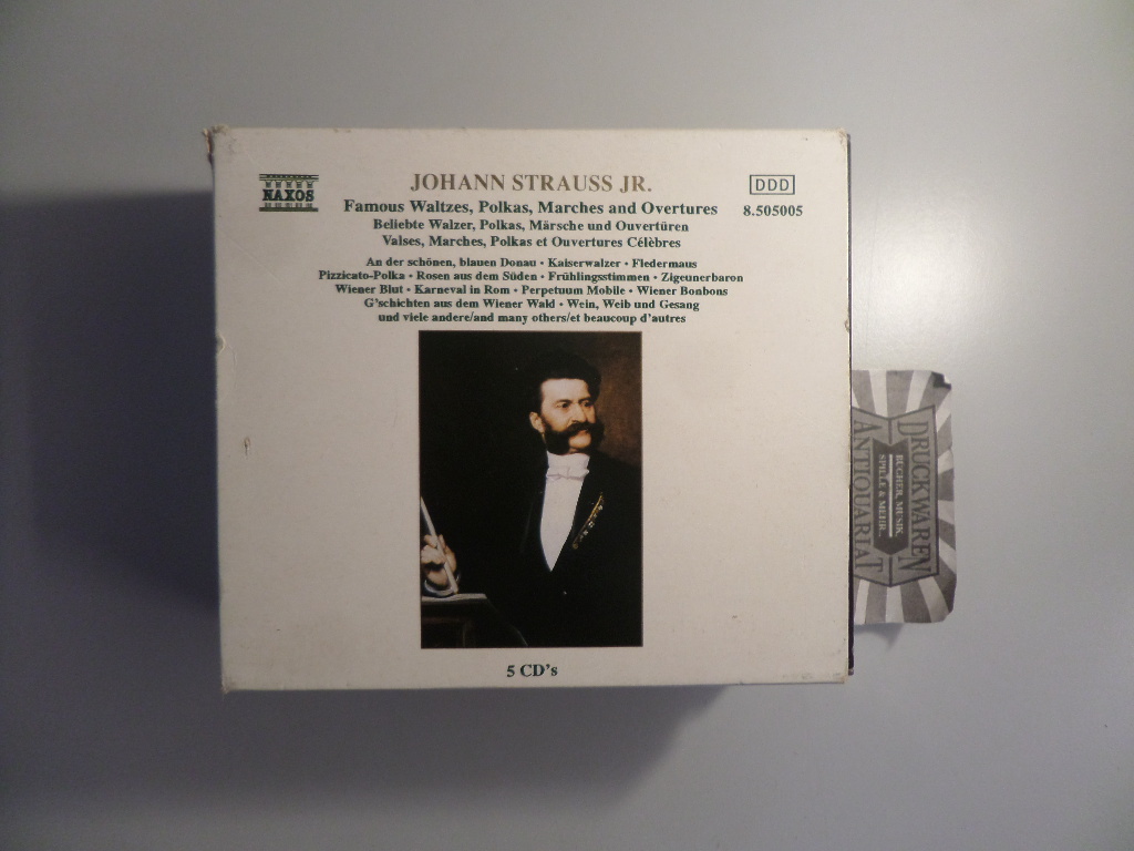 Johann Strauss: Beliebte Walzer, Polkas, Märsche und Ouvertüren [5 Audio-CDs].