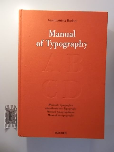 Manual of Typography - Handbuch der Typografie.