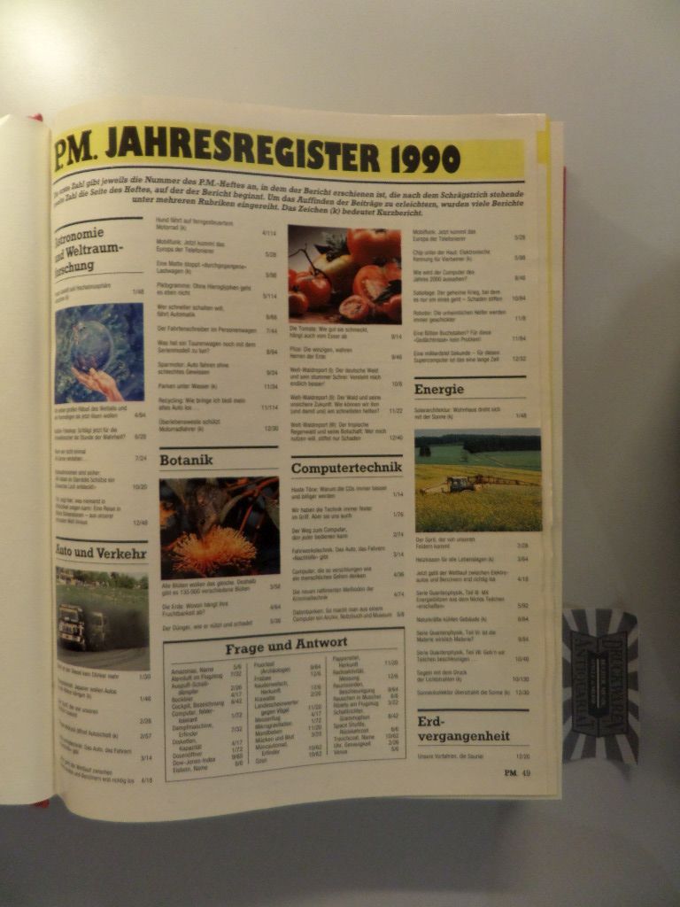 Sprado, Hans-Hermann [Hrsg.]: P. M. - Welt des Wissens : Jahrgang 1990 Nr. 1-12 [12 Hefte, kompletter Jahrgang].
