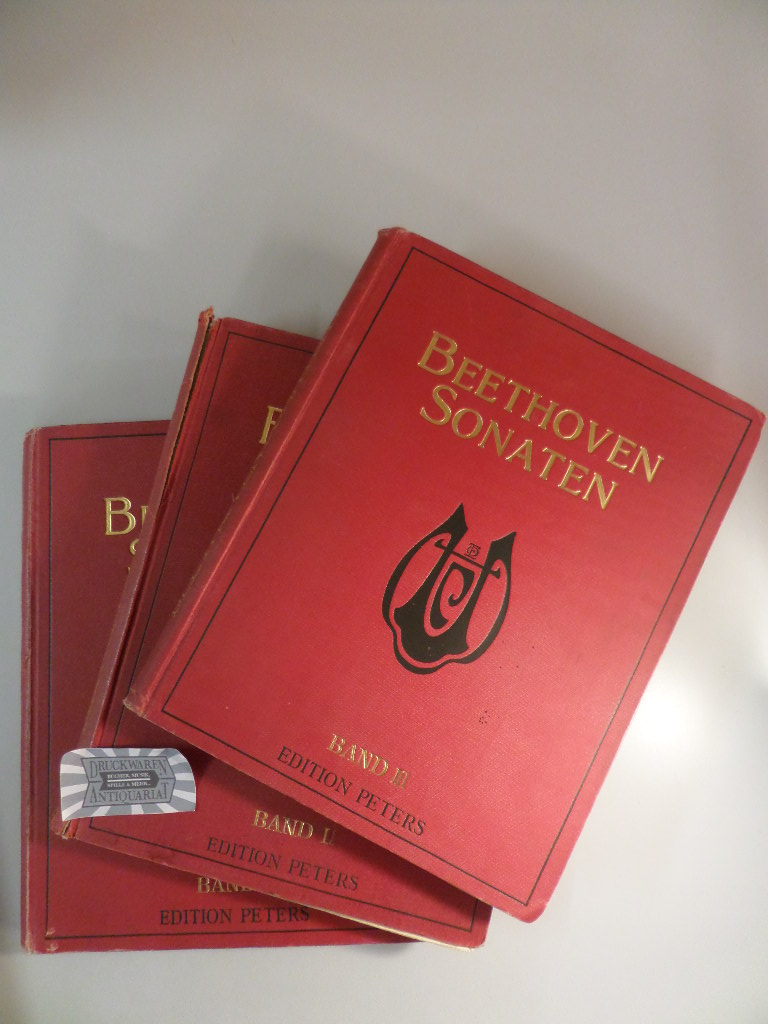 Beethoven Sonaten. Sonaten für Pianoforte solo von L. van Beethoven. Neu revidierte Ausgabe. Band I-III. (3 Bände).