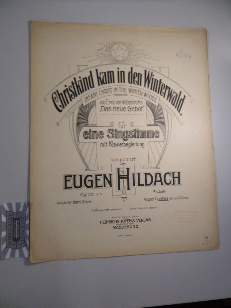 Christkind kam in den Winterwald. Op. 30 No.3. H. V. 9083.