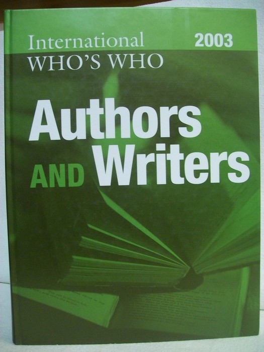 McIntire, Dennis K. (Con. Ed.), Elizabeth (Ser. Ed.) Sleeman Alison (Assoc. Ed.) Neale a. o.:  International Who`s Who of Authors and Writers. 