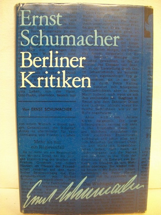Schumacher, Ernst:  Berliner Kritiken,    Band 3   1974 - 1979 