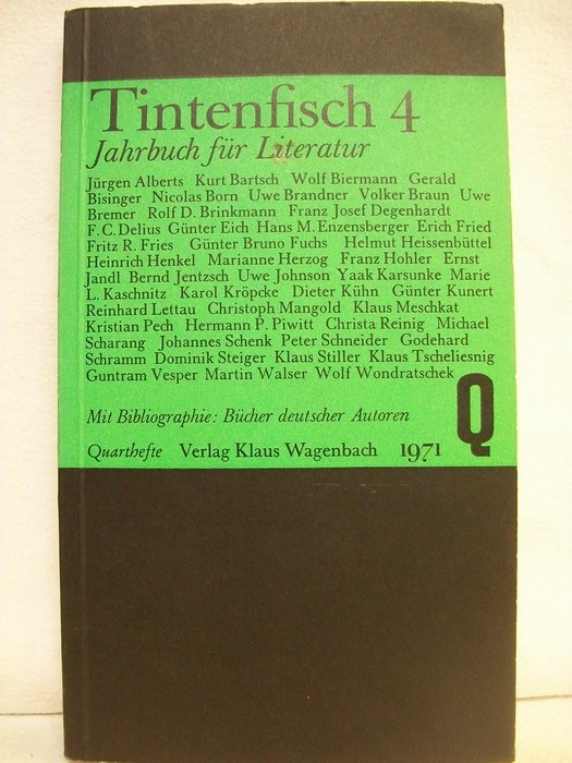 Krger, Michael (Hrsg.) und Klaus (Hrsg.)  Wagenbach:  Tintenfisch 4. Jahrbuch fr Literatur. 