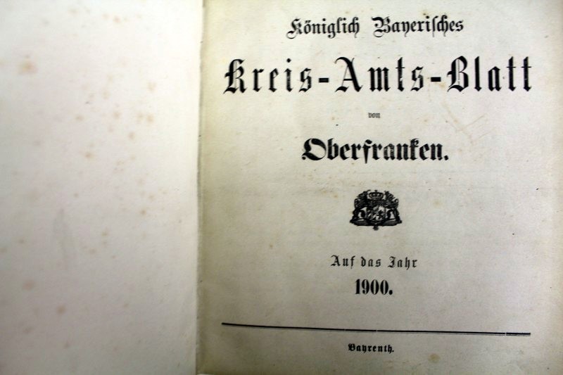 Königlich Bayerisches Kreis-Amts-Blatt von Oberfranken. Auf das Jahr 1900.