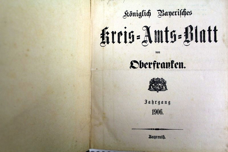 Königlich Bayerisches Kreis-Amts-Blatt von Oberfranken. Jahrgang 1906.