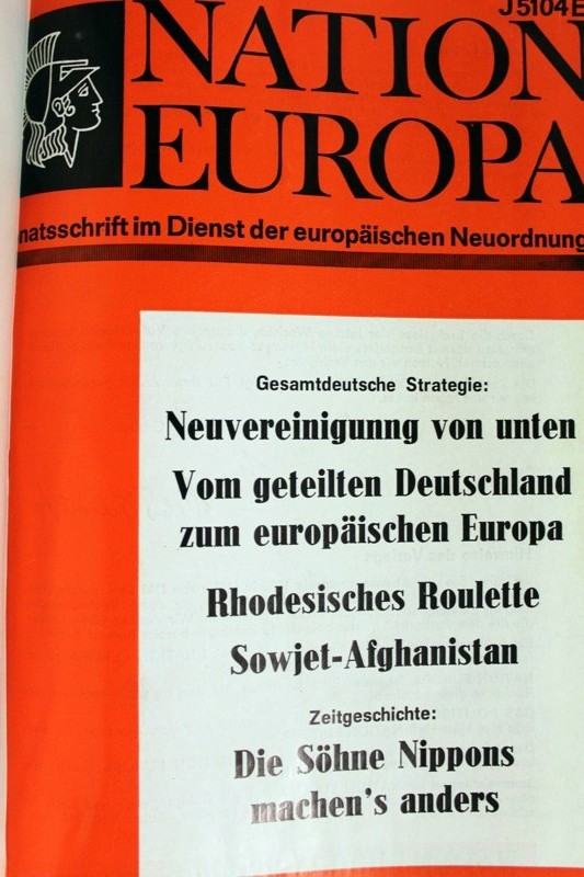 Dehoust, Peter (Hrsg.):  NATION EUROPA - Monatsschrift im Dienst der europischen Neuordnung , KONVOLUT  8 Hefte aus 1980 