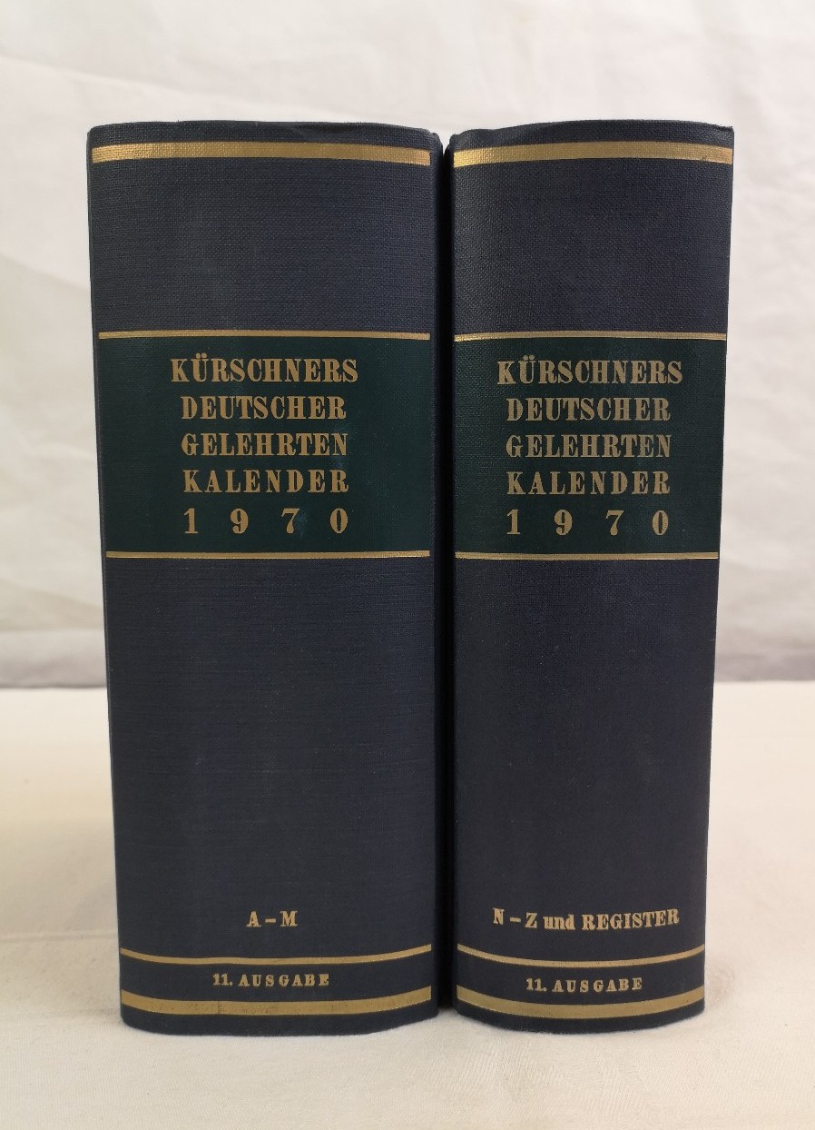 Schuder, Werner (Hrsg.).:  Krschners Deutscher Gelehrten-Kalender 1970. 2 Bnde. A-Z und Register. 