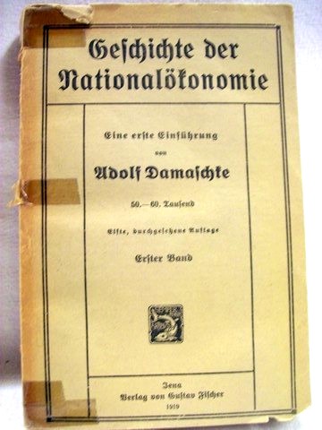 Damaschke, Adolf:  Geschichte der Nationalkonomie. 