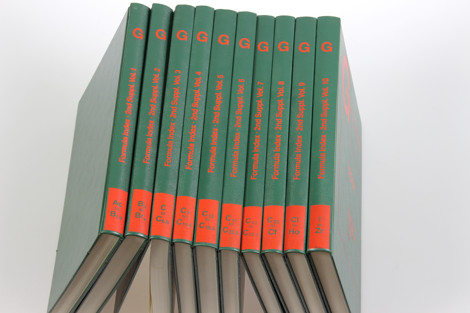 Gmelin-Institut fr Anorg. Chemie d  Max-Planck-Gesellschaft zur Frderung d. Wissensch. (Hg):  Gmelin Handbook of Inorganic Chemistry. Formula Index. 2nd Supplement Volume 1-10. [10 vols]. 