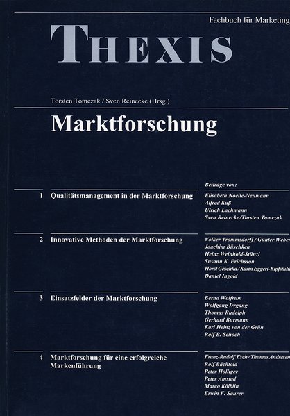 Tomczak, Torsten (Hg.) und Reinecke, Sven:  Marktforschung. 