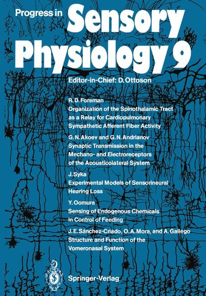 Ottoson, D. [Ed.]:  Foreman, R. D.: Organization of the spinothalamic tract as a relay for cardiopulmonary symphatetic afferent fiber activity ... (=Progress in sensory physiology ; Vol. 9). 