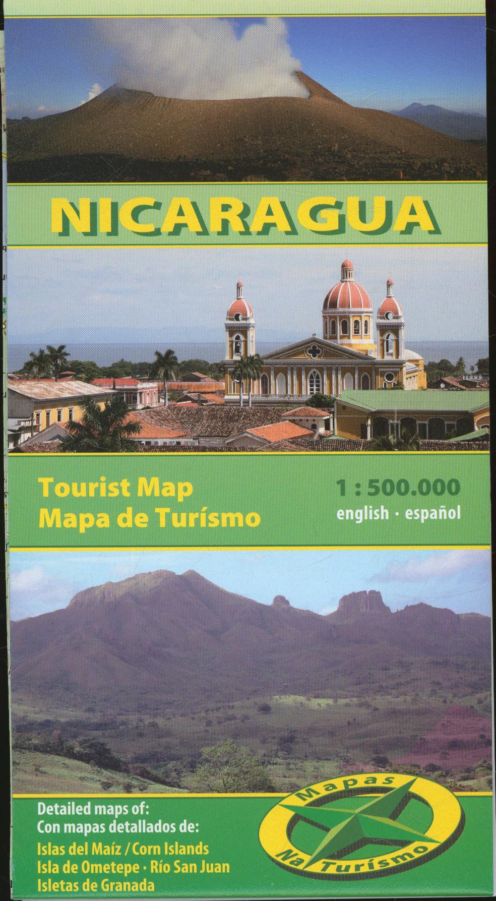 Nicaragua Karte, mapa de Tourismo 1:500.000,english & espanol / Tourismus- und Straßenkarte,,, - Mapas Naturísmo