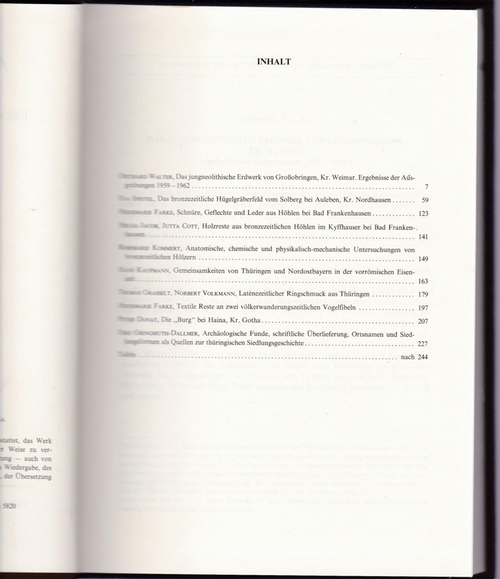 Alt-Thüringen. Jahresschrift des Museums für Ur- und Frühgeschichte Thüringens. Hrsg. von Rudolf Feustel. Sechsundzwanzigster [26.] Band. Mit 90 Textabb. und 26 (davon 2 farb.) Tafeln.