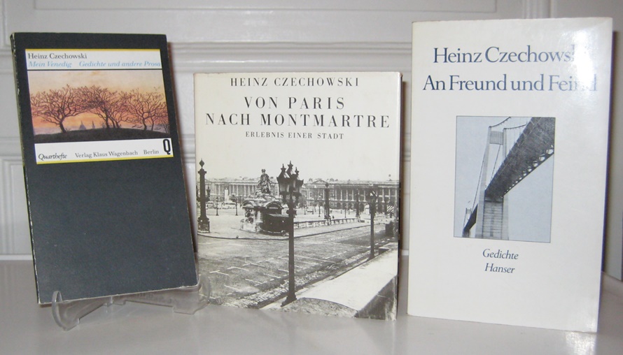 Czechowski, Heinz:  3 Bnde: An Freund und Feind. Gedichte. / Von Paris nach Montmartre. Erlebnis einer Stadt. / Mein Venedig. Gedichte und andere Prosa. [3. Band: Quartheft 169]. 