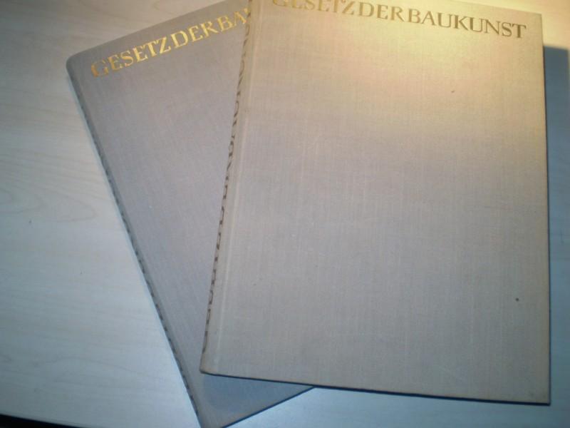 Schubert, Otto: Gesetz der Baukunst. 2 Bnde (Text- und Bildband). EA.