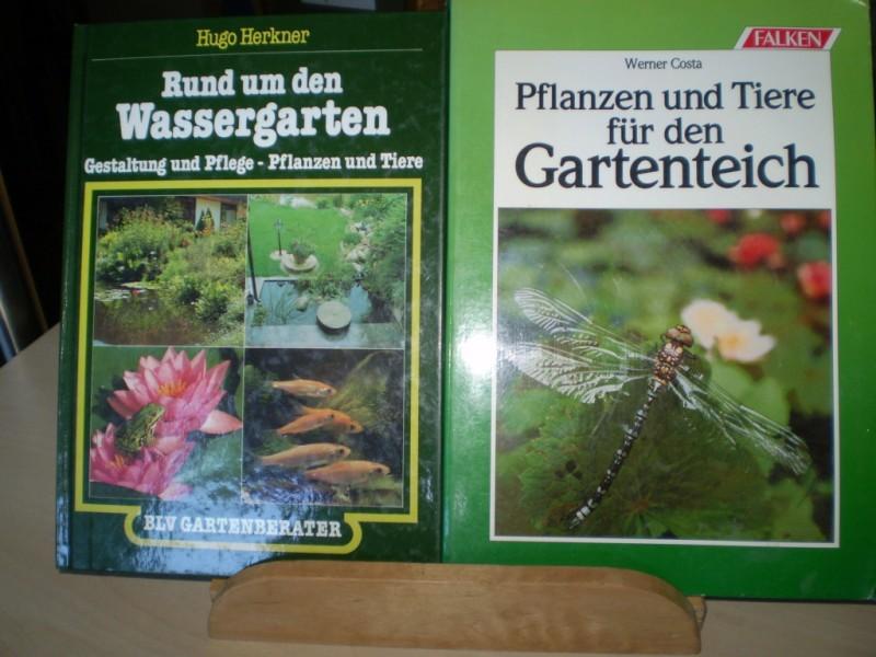Rund um den Wassergarten; Pflanzen und Tiere für den Gartenteich. Gestaltung und Pflege, Pflanzen und Tiere. 2 Ratgeber zum Thema.