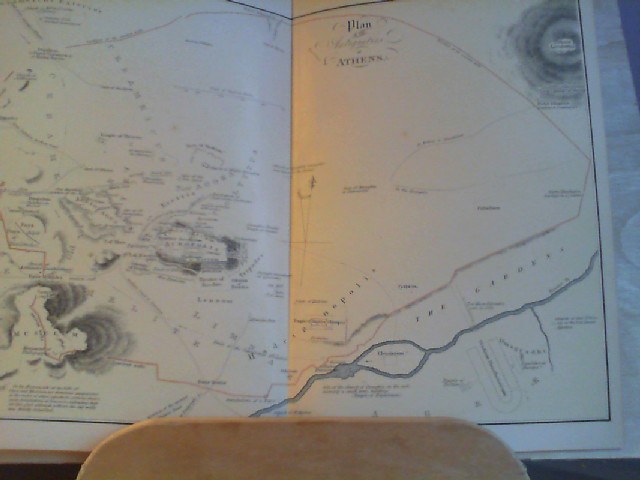  Grafik - Plan of the Aniquilies Athens. 1 Grafik-Holzschnitt, aus 