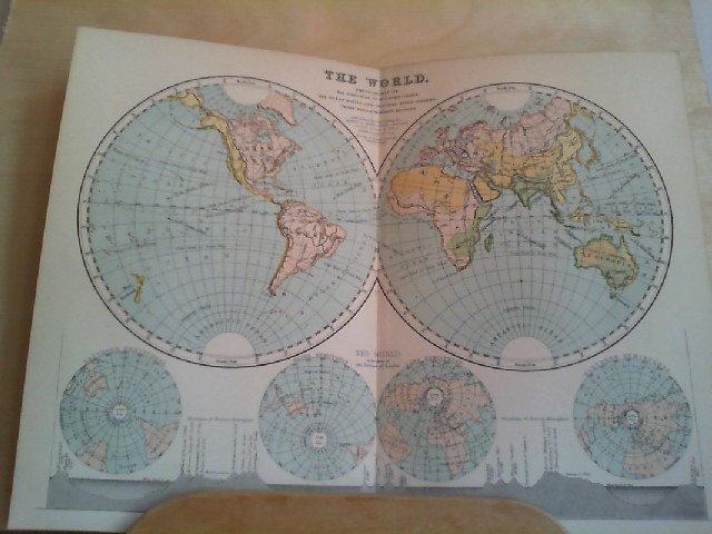  Grafik - THE WORLD , coloriert: 1 Grafik-Landkarte aus 