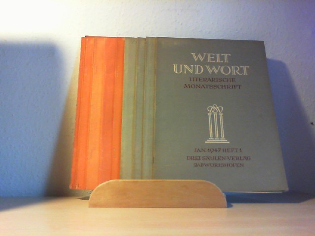 Banascheski, Edmund (Hg.): Welt und Wort. Literarische Monatsschrift. 2. Jahrgang, Heft 1, 2, 3, 4, 5, 6, 7 (doppelt), 8, 9, 10, 12.