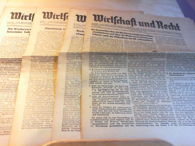 Wirtschaft und Recht - Schul- und beamtenrechtliches Beiblatt zur Reichszeitung "Der Deutsche Erzieher" 11. Jahrgang 1944, Nummer 2 - 5.