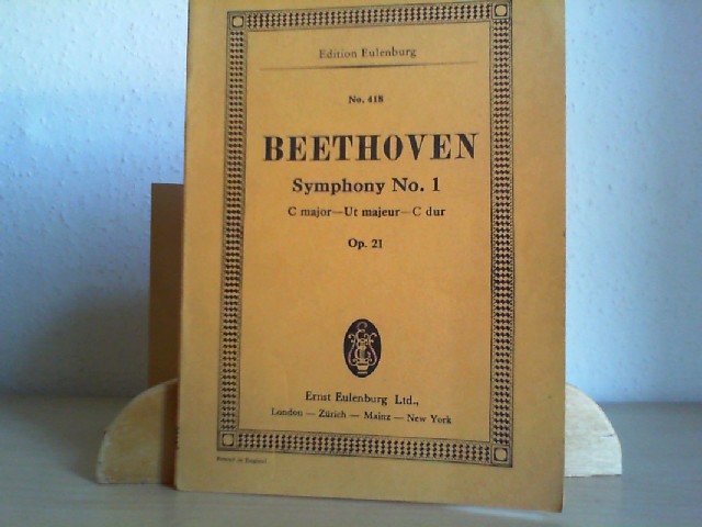 Beethoven, Ludwig Van: Symphony No. 1. C major, ut majeur, C dur. Op. 21. Edited by Max Unger.