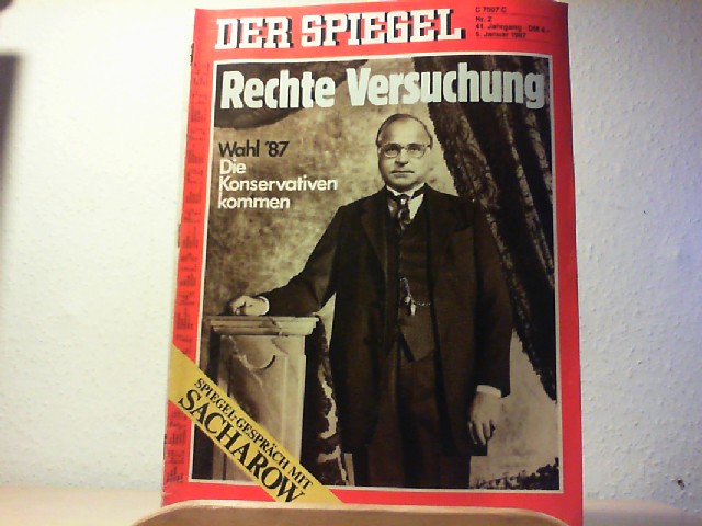  Der Spiegel. 5. Januar 1987, 41. Jahrgang. Nr. 2. Das deutsche Nachrichtenmagazin. 1.
