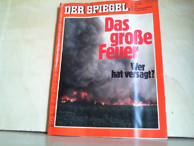  Der Spiegel. 18. August 1975, 29. Jahrgang. Nr. 34. Das deutsche Nachrichtenmagazin. 8.