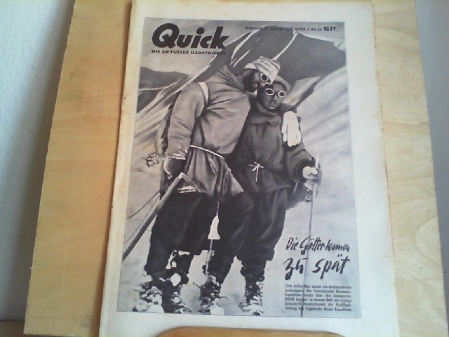  QUICK. Die aktuelle Illustrierte. Nr. 35, 27. August 1950, 3. Jahrgang.