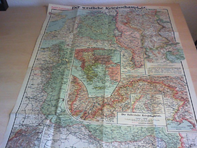 Paasche's Frontenkarte.: Walter Paasches Frontkarte Nummer 5. Militrischer Monatsbericht in Kartenbildern.  Stand Oktober 1915.