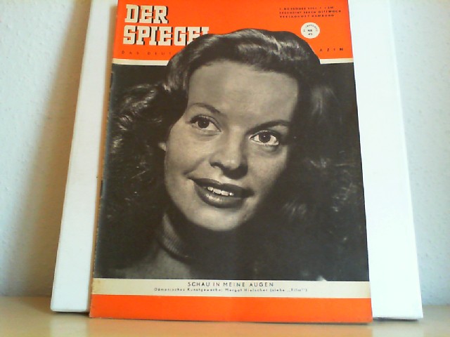  Der Spiegel. 05.11.1952. 6. Jahrgang. Nr. 45. Das deutsche Nachrichtenmagazin. Titelgeschichte : Schau in meine Augen - Dmonisches Kunstgewerbe: Margot Hielscher.