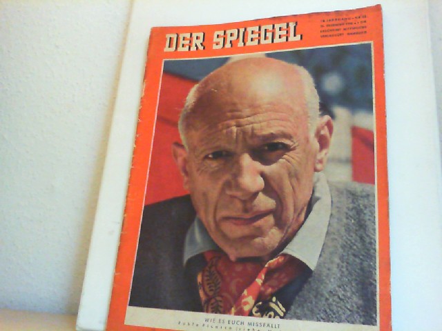  Der Spiegel. 26.12.1956. 10. Jahrgang. Nr. 52. Das deutsche Nachrichtenmagazin. Titelgeschichte : Wie es euch missfllt - Pablo Picasso.