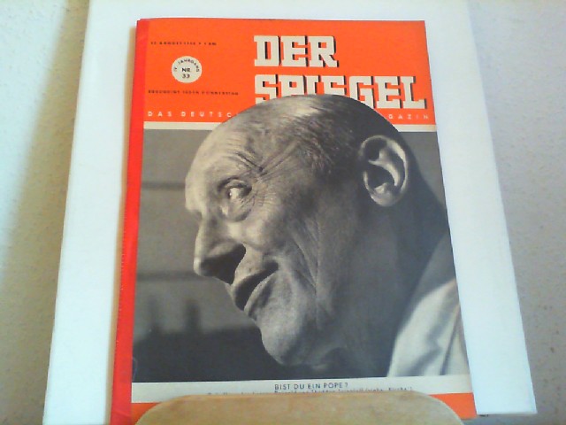  Der Spiegel. 17.08.1950. 4. Jahrgang. Nr. 33. Das deutsche Nachrichtenmagazin. Titelgeschichte: Bist du ein Pope? - Rebellion der Laien: Reinold von Thadden-Trieglaff.