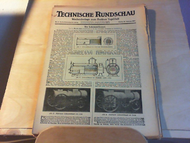  Technische Rundschau. Wochenbeilage zum Berliner Tageblatt. Titelthema: Die Lokomobilkessel. 23. Jahrgang. Nr. 8. 21. Februar 1917.