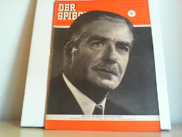  Der Spiegel. 24.09.1952. 6. Jahrgang. Nr. 39. Das deutsche Nachrichtenmagazin. Titelgeschichte : Politik ist noch keine Rstung - Unter dem Frack ein Torero-Herz: Eden.