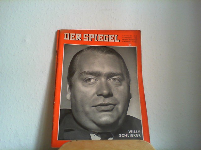  Der Spiegel. 01.08.1962, 16. Jahrgang, Nr. 31. Das deutsche Nachrichtenmagazin. Titelgeschichte: Willy Schlieker.