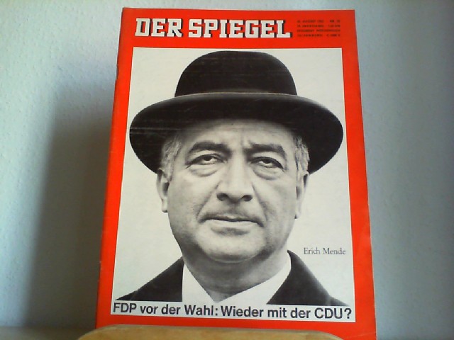  Der Spiegel. 25.08.1965, 19. Jahrgang. Nr. 35. Das deutsche Nachrichtenmagazin. Titelgeschichte: 