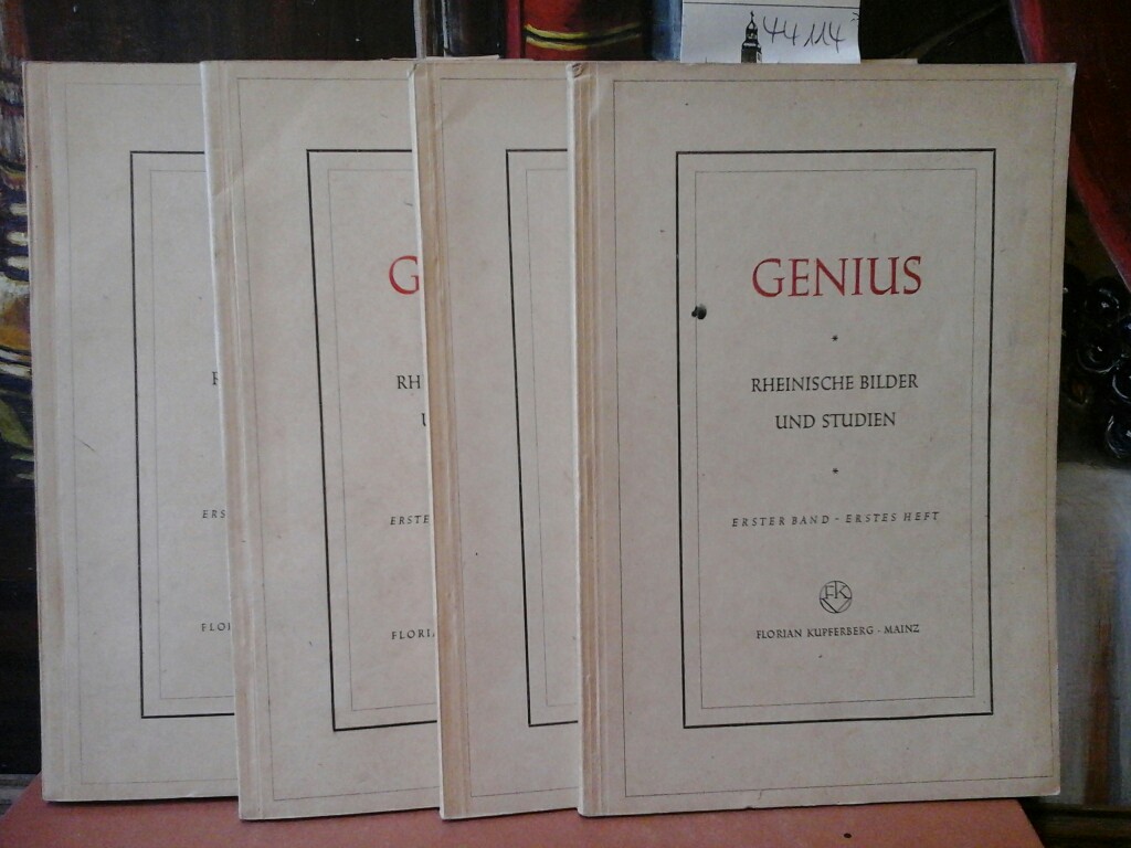  Genius. Rheinische Bilder und Studien. Band 1 in vier Heften. Erste /1./ Auflage.