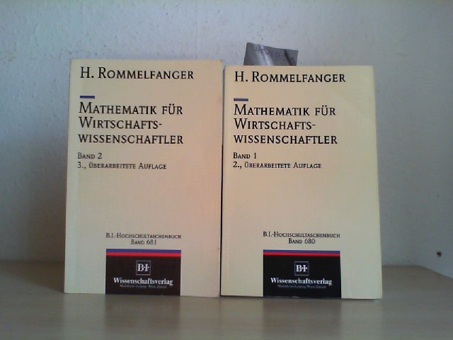 Mathematik für Wirtschaftswissenschaftler. 2 Bände. Zweite/ 2./ Auflage.