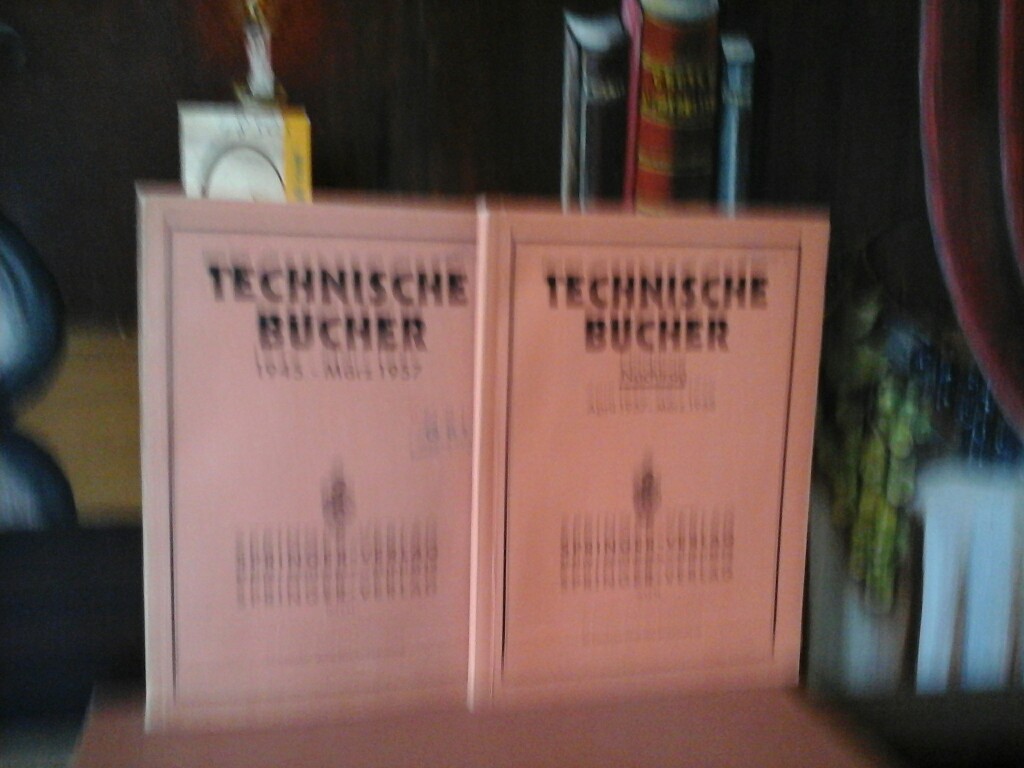 Technische Bücher. (Buchkatalog) 1945 - März 1957 // UND: // Nachtrag. April 1957 - März 1958. (2 Kataloge des "Springer-Verlages")