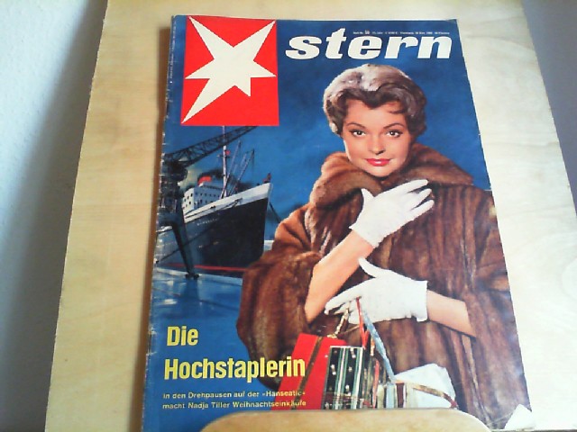  STERN. Ein deutsches Magazin. 13. Jahr / 10. Dezember 1960, Nr. 50. Hrsg. von Henri Nannen. Titel: Die Hochstaplerin. In den Drehpausen der 