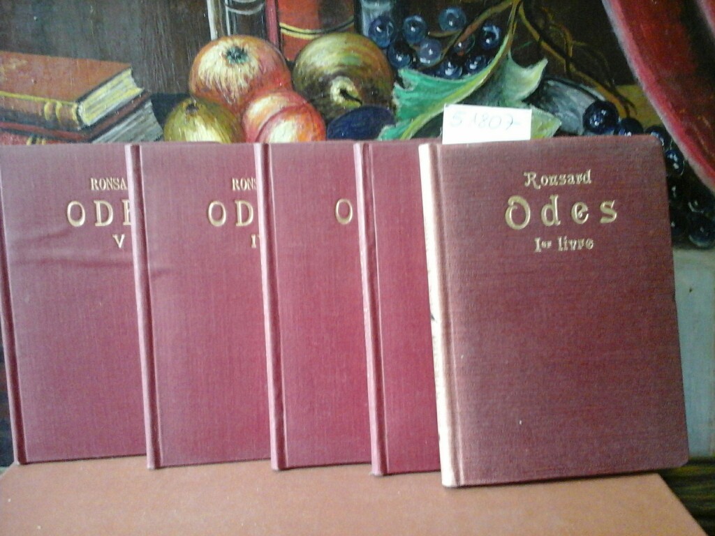 RONSARD, P. DE: Odes. Livres I.  V. dition Publie d'apres le texte de 1578 par H. Vaganay. Premire /1./ dition.