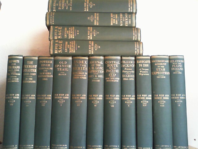 The Far West and the Rockies Historical Series, 1820-1875 (15 Volumes, complett). Fifteen volumes. All volumes in matching dark green cloth, with gilt on spine, as issued. First Editions, 1954 - 1961