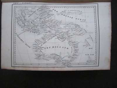  Karte von Australien. Aus: Erluternder Kupfer-Atlas zu allen Conversations-Lexica. In siebzig Blttern. Stuttgart, Rieger, 1861.