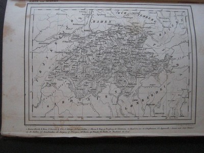  Karte von Schweiz. Aus: Erluternder Kupfer-Atlas zu allen Conversations-Lexica. In siebzig Blttern. Stuttgart, Rieger, 1861.