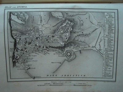  Plan von Ancona. Aus: Erluternder Kupfer-Atlas zu allen Conversations-Lexica. In siebzig Blttern. Stuttgart, Rieger, 1861.