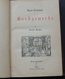 BUCHER, BRUNO: Real-Lexikon der Kunstgewerbe. Neue Ausgabe.