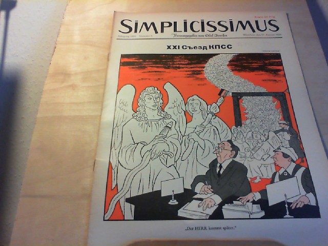  SIMPLICISSIMUS. 17. Januar 1959, Nr 3 / Jahrgang 1959. Neubegrndet von Olaf Iversen. Satirisches 
